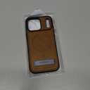 Magnetic for iPhone 17 Pro Max Leather Case,Built-in Invisible Stand [Compatible with Magsafe] Protective Slim Kickstand Phone Cover for iPhone 17 Pro Max,Brown