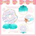 Hotop 9 Pcs Donut 1st Sweet Birthday Party Decorations One Table Honeycomb Centerpieces Table Topper First Doughnut Birthday Sign Decor for Girls Christmas Party Supplies Baby Shower