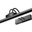 26" Wireless Picture Lights, Rechargeable Battery Art Display Light with Remote Control, Dimmable/Timer Off Dartboard Light, 3 Lighting Modes Full Metal Painting Display Lights(Black-1 Pack)