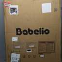 Bebelio 26–28.5" Narrow Baby Gate, 36" Tall, PressGuard P7, White