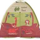 Pacific Play Tents 20435 Kids Safari Fun Dome Tent Crawl Tunnel Combo Indoor / Outdoor Fun,Multicolor, 48" L X 48" W X 42" H