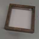 Califortree 5x5 Small Shadow Box Picture Frame with Soft Linen Back - Push Pins Included, Memory Shadow Box Display Case for Bouquet Awards Medals Wedding Photos and More, Rustic Brown