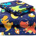 Joiedomi Kids Full Sheet Set Space Dinosaur  4 Piece Soft Microfiber Bed Sheets  Deep Pocket Wrinkle Free, Cozy Toddler Bedding Set, Fade Resistant Breathable for Boys Girls Teens