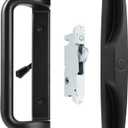 Black Patio Door Handle Set with Mortise Lock,Suitable for Replacement Sliding Doors Lock 3-15/16Screw Hole Spacing.Choices That Add a Unique to Your Patio Glass Sliding Door.