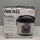 AROMA 8-Cup (Cooked) / 2 Qt. Digital Rice & Grain Multicooker, Durable Nonstick Inner Pot, Oatmeal, Steam, White & Brown Rice, Keep Warm