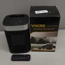 Small Portable Space Heater for Indoor Use - VOCRS 1500W PTC Electric Heater with Thermostat, Remote Control, 12H Timer, Eco and Fan Mode, Rapid and Safe Heating for Bedroom, Office