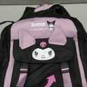 2pcs Cute Backpack for Women - Aesthetic Casual Daypack for Travel - 18 Inch Large Capacity Casual Daypack with Plush Pendant (PURPLE)