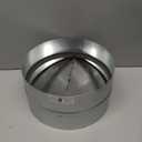 Kikerike 10 Inch Draft Blocker Backdraft Damper Duct Draft Stopper One-Way Airflow Ducting Insert Backflow Preventer Inline Fan Vent Deflector (Silver)