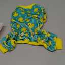 KYEESE Dog Pajamas Stretchy Pet Jammies Coat Comfy Pet Onesie Costume Velvet Dog Pajamas Small Sized Dogs Soft Dogs Clothes Pjs with Yellow Ducks Pattern, Large (Large (15-25lbs), 01# Yellow Duck)