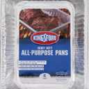 Kingsford Heavy Duty Large Aluminum Pans - Disposable Aluminum Pans for Cooking, Baking, Grilling, Frying & Roasting - Ideal Disposable Chafing Dish, Broiler, & Outdoor Tray 4 Count, (Pack of 1) (Silver)