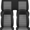 SAPUBK Front and Rear Seat Covers Sets Replace for 1982-2002 Pontiac Firebird/Trans Am, Knitted Fabric Composite Soft Foam Lining Airmesh Breathable Seat Cover