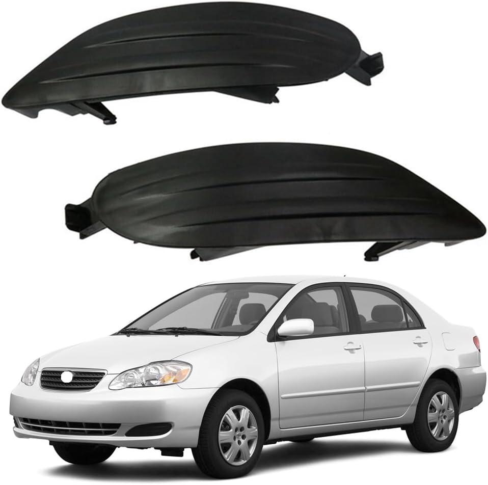 BestParts New Pair of Fog Light Lamp Bumper Covers RH LH Compatible with Toyota Camry 2002-2004 For Corolla 2005-2008 For Solara 2002-2003 Replaces 5212702170 5212802200 TO1039107 TO1038107