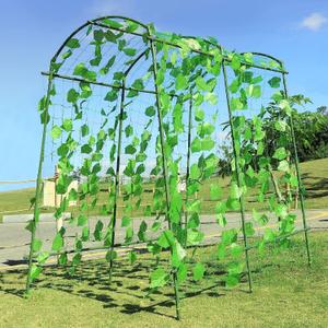 Large Garden Arch Trellis Tunnel Trellis for Climbing Plants Outdoor Vegetables Like Squash Cucumber and Grape (Green)