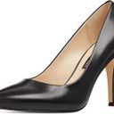 NINE WEST Women's Flax Dress Pump (7, Black Leather)