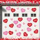 Hoteam 30 Pcs Valentines Day Garage Door Decoration Magnet Stickers Conversation Heart Magnet Decals Refrigerator Stickers Romantic Garage Door Decals for Valentines Day Party Supplies Home Decor