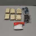 Pinkunn 19 Pcs DIY Christmas Village Set Mini Wooden Village House Crafts Gift Decoration for Winter Xmas Party Tabletop Mantel Desk Shelf