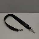 PH PandaHall Short Bag Strap, 28.5 Inch (72.5cm) Purse Strap 1.4 Inch Wide Leather Replacement Shoulder Strap with Sliver Metal Clasps for Women DIY Underarm Bag Crossbody Shoulder Bag Handbag, Black