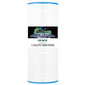 Pool Filter Replaces for C-9419, Filbur FC-0688, 931-220, PAP200, SP200, Clean and Clear 200, CC200, Ultral-C5, PP-C5, 10201, 200 Sq.Ft Swimming Pool Filter Cartridge, pack of 2