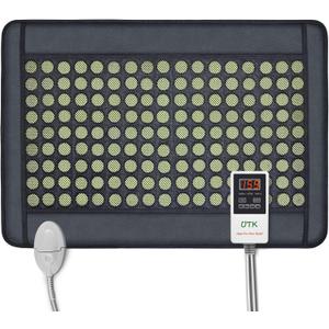 UTK Upgrade Far Infrared Heating Pad for Back, 5X Deeper Pain Relief Pure Jade Heating Pad with 153 Natural Jades, Hotter to 159, Weighted Electric Mat with Larger Heat Area, 4H Auto-Off, 31"x 21"
