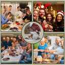 4 Pcs 10-Inch Christmas Melamine Dinner Plates, Round Holiday Set with Winter Farm Watercolor Scenes, Red Barn, Cardinals, Snowmen, Dishwasher-Safe Festive Dinnerware for Table Decor & Parties