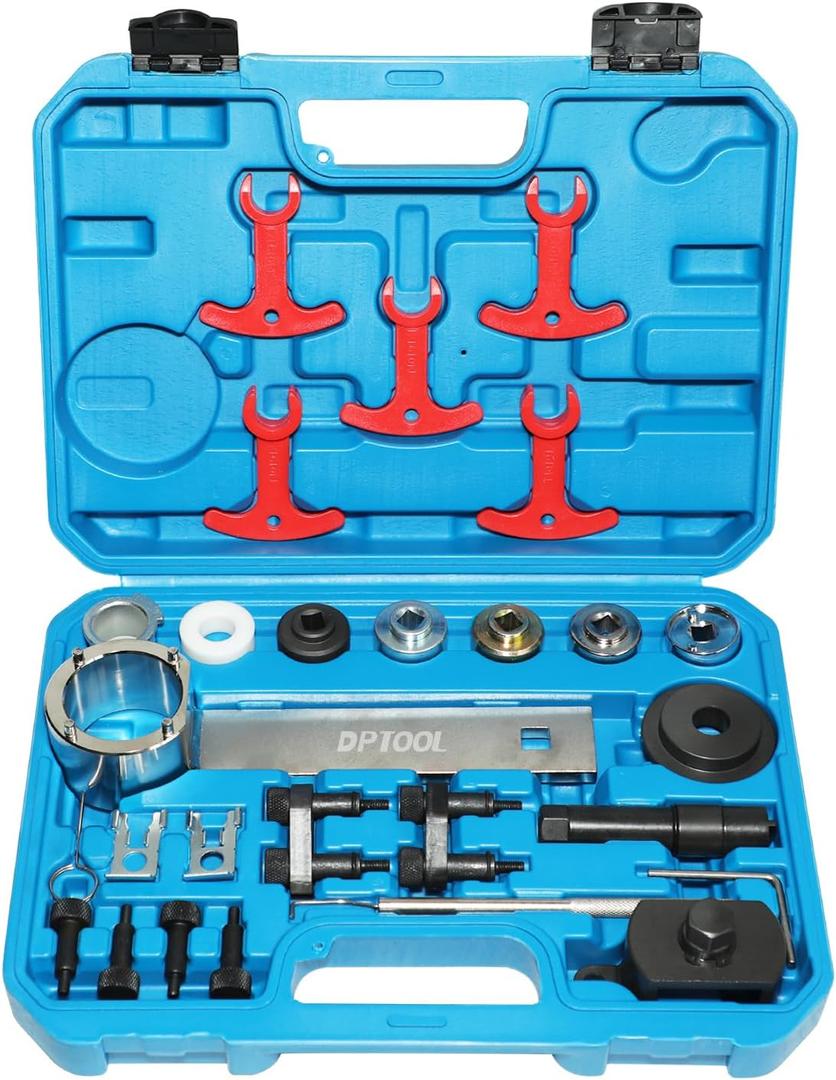 EA888 1.8 2.0 TSi TFSi Engine Camshaft Crankshaft Timing Tool with Camshaft Sliding Pieces Spacer Tool Compatible with VW Audi 2.0T T40191 T10352 T10368 T10354 T10060A T40011 T40098 T40267 T40271 (28PC Large Kit)
