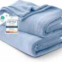 Bedsure Fleece Throw Blanket for Couch Light Blue - Lightweight Plush Fuzzy Cozy Soft Blankets and Throws for Sofa, Light Blue, Throw XL (50" x 70")