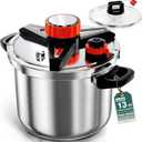 WantJoin 13QT Pressure Cooker - 3-In-1 Stainless Steel Pressure Canner Compatible with Gas & Induction Cooker, Protective Devices, Canner Rack Included, Adjustable 3 Pressure for Family Kitchen