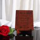 Funeral Guest Book Wooden Guest Books for Memorial Service Celebration of Life in Loving Memory Guest Sign Book Set -Included Table Sign,Pen, Angel Keychain and Thank You Card