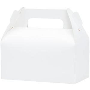 UnicoPak 27 Pack White Gable Treat Boxes Party Favor Boxes for Goodie Snacks Cookie Candy Toys Birthday Party Wedding Shower Holidays 6.5x3.5x4 Inches