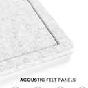 Fluxynara Felt Bulletin Board, 47.2" x 35.4", Light Gray