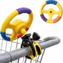 Kids Steering Wheel, Shopping Cart and Stroller Attachment, Entertainment Accessory for Children