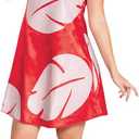 Disguise womens Lilo Costume for Women, Official Adult Lilo and Stitch Costume Dress and Flower Hairclip (Red, S)