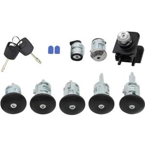 2 Keys Complete Lock Set Full Switch Fuel Door Lock Compatible with Transit Connect 2002-2012 4425134