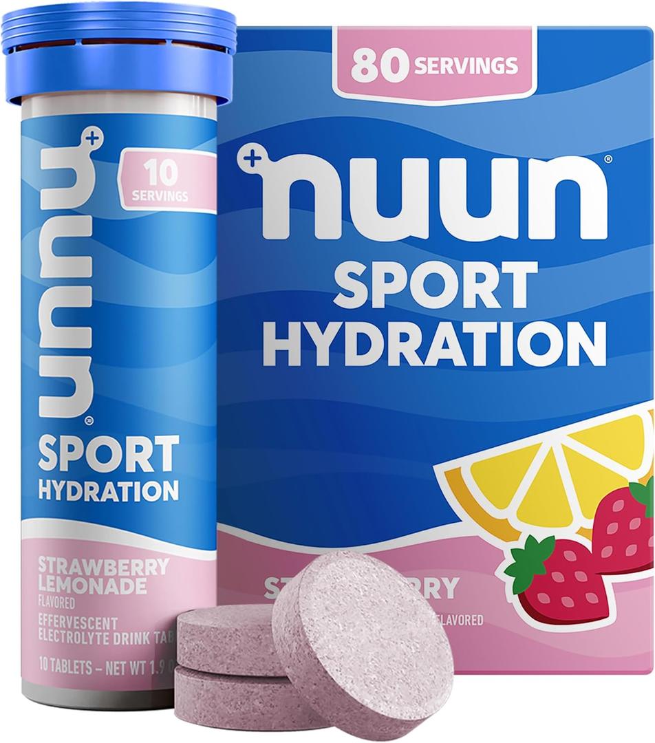 Nuun, Electrolyte Drink Tabs Strawberry Lemonade, 8 Count, 1.9 Ounce (EXP 06/06/27)