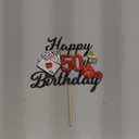 Casino Cake Topper Happy 50th Birthday Las Vegas Cake TopperDice Poker Cake DecorationsChip Game Party Decorations Vegas Birthday Decorations