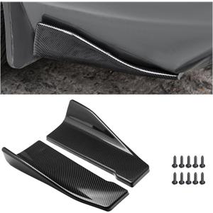 2 PCS Rear Bumper Lip Guards DIY Car Exterior Decoration, Anti-Collision Body Parts & Trim for Diffuser Splitter, Canard Protector Installed at The Bottom, Car Accessories (Carbon Fiber)