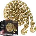 VULCAN Safety/Binder Chain with Clevis Grab Hooks - Grade 70-1/2 Inch x 10 Foot - 11,300 Pound Safe Working Load, G70 1/2" x 10' w/Grab Hooks