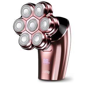 Electric Razors for Women Legs: 5-in-1 Rechargeable Body Shaver, 7D Wet & Dry Bikini Trimmer, IPX7 Waterproof Lady Hair Remover for Face Underarms Pubic, Rose Pink