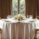 12 Pack Round Tablecloth 120 Inch Cloth White Tablecloth for Round Tables, Washable Polyester Table Cloth Stain and Wrinkle Resistant Decorative Table Cover for Wedding Party Dining Banquet