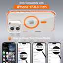 Magnetic for iPhone 17 Case, Built-in Screen Protector Orange