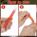 Hiboom 60 Pcs Christmas Candy Cane Glow Sticks Bulk Multi Use Glowsticks Christmas Party Favors Glow in the Dark Party Supplies for Camping Emergency Light Survival Kit with 8-12 Hours Duration