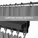Gazebo Curtain Replacement Universal 4-Panel Sidewalls 12' X 20', Outdoor Privacy Curtains with Double Zipper, Replacement for Patio, Outdoor Canopy, Garden, and Backyard (Curtain Only)