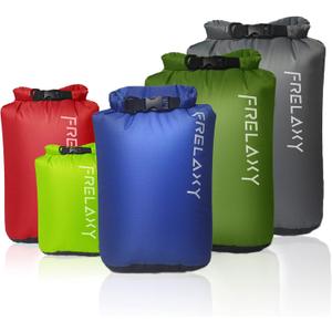 Frelaxy Dry Bag 5-Pack, Ultralight Dry Sack, Outdoor Bags Keep Gear Dry for Hiking, Backpacking, Kayaking, Camping, Swimming, Boating