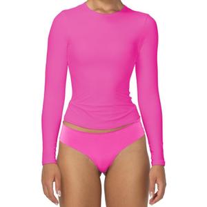 Sunzel Long Sleeve T Shirts for Women with Crew Neck, Double Lined Tops Slim Fit Basic Tee, Casual Undershirt Outfits (S)