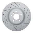 Dynamic Friction 830-31130R - Geoperformance Coated Drilled and Slotted Brake Rotor