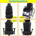 kingphenix Car Seat Cushion with Back Support Pillow: Enhanced Comfort Memory Foam Design for Pain Relief, Ideal for Drivers and Office Use - Ergonomic Lumbar Comfort for Long Sitting - Black