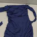 AISIZE Women's Classic Keyhole Neck Wrap Cocktail Party Sheath Dress Navy Blue Small