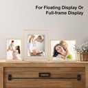 Egofine 11x14 Floating Frames Set of 4, Double Plexiglass Picture Frame, Made of Solid Wood, Display Any Size Photo up to 11x14, Wall Mount or Tabletop Standing, Natural Wood