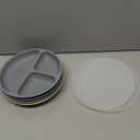 Stainless Steel Divided Plates + Silicone Sleeve and Storage Lid | Baby, Toddler, Kids | Dinner & Snack Plates | 4 Pack (Sage/MistyBlue/Gray/Navy)