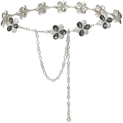 ILuvatar glass diamond chain belt metal metal belt women's western style belt women's belt bling bling F009